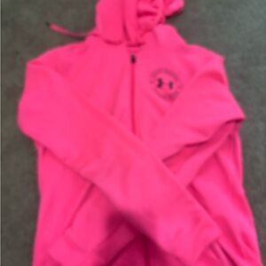 Pink Under Armor Zip up hoodie